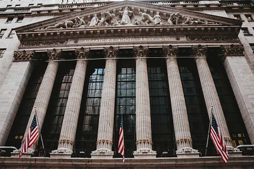 stock exchange man's eye view of mansion architecture